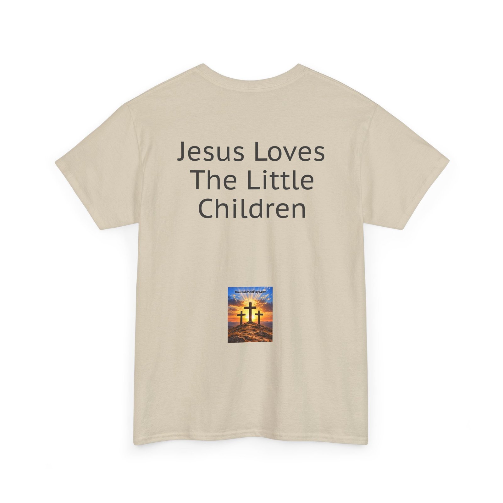 Christian T-Shirt - "Jesus Loves The Little Children" Back Print Tee - Image 13