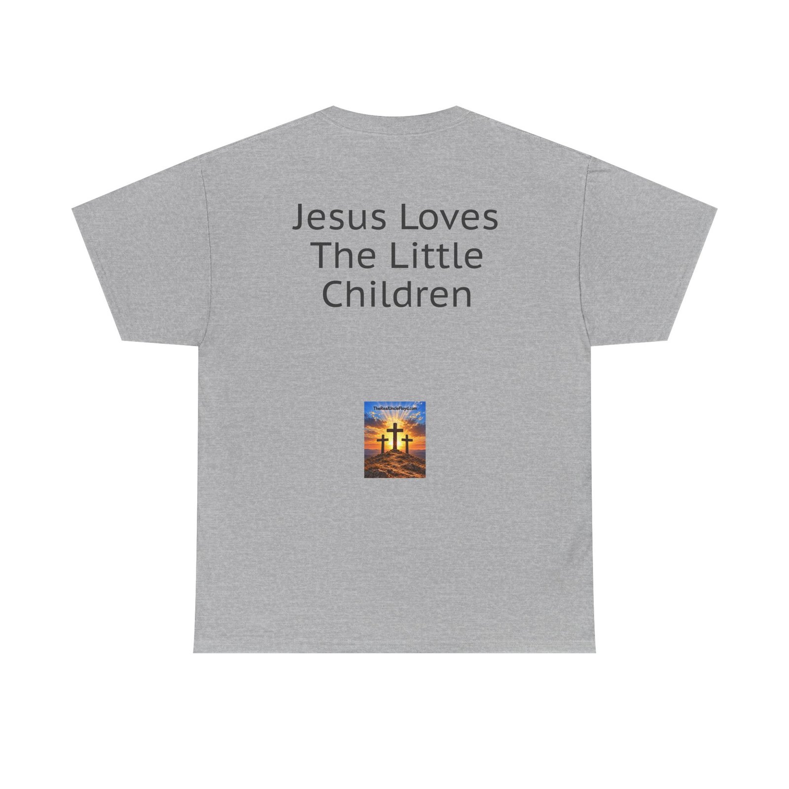 Christian T-Shirt - "Jesus Loves The Little Children" Back Print Tee - Image 5