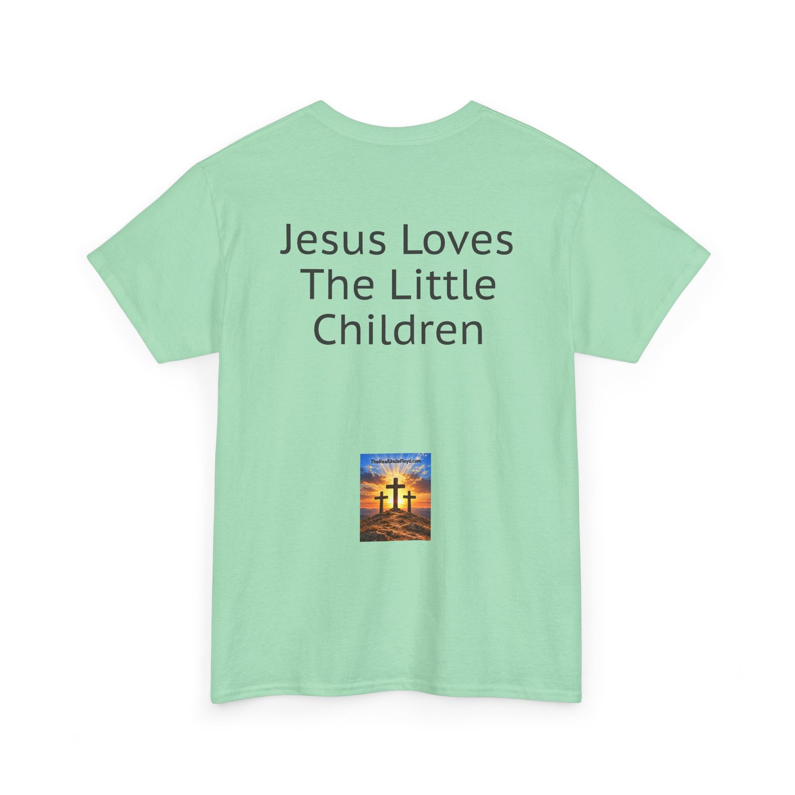 Christian T-Shirt - "Jesus Loves The Little Children" Back Print Tee - Image 21