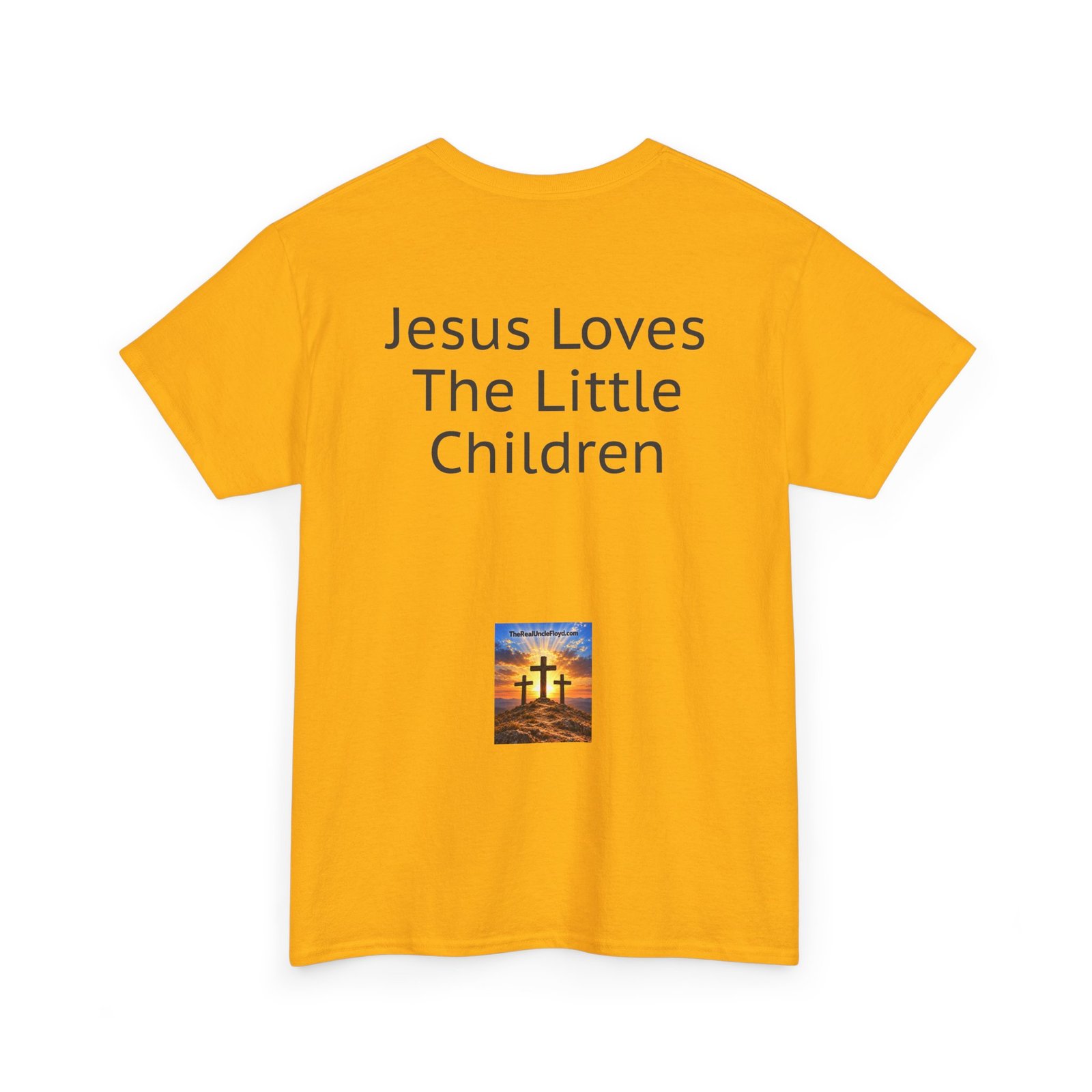 Christian T-Shirt - "Jesus Loves The Little Children" Back Print Tee - Image 17