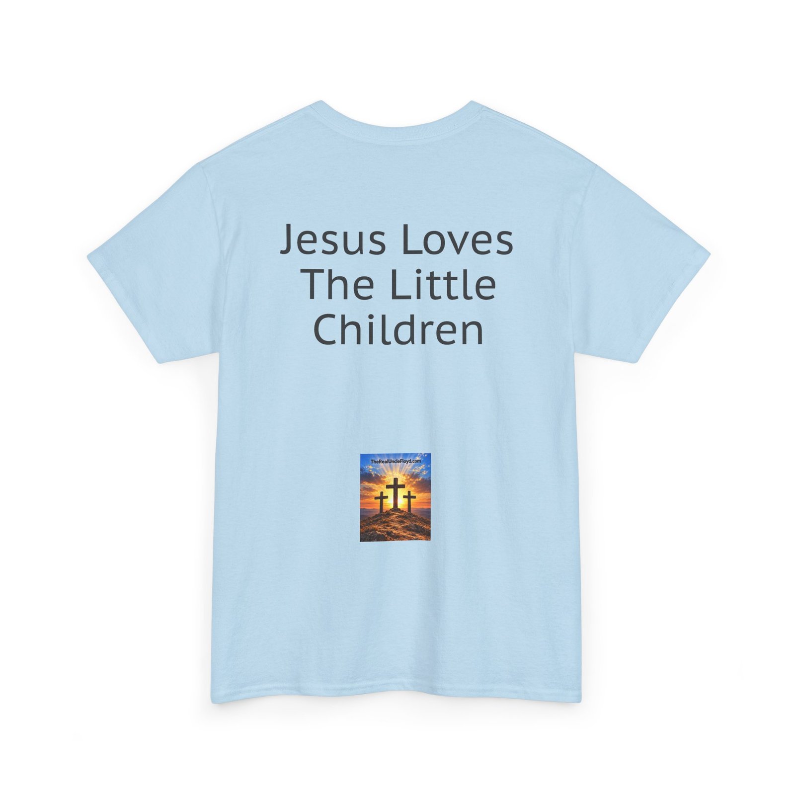 Christian T-Shirt - "Jesus Loves The Little Children" Back Print Tee - Image 29