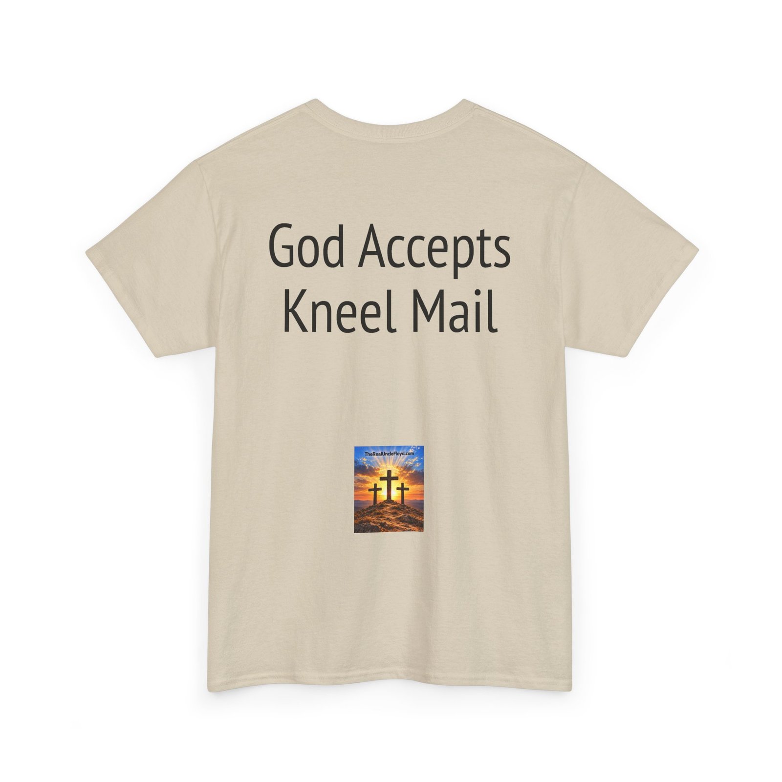 T-Shirt — "God Accepts Kneel Mail" Christian Faith Graphic Tee - Image 10