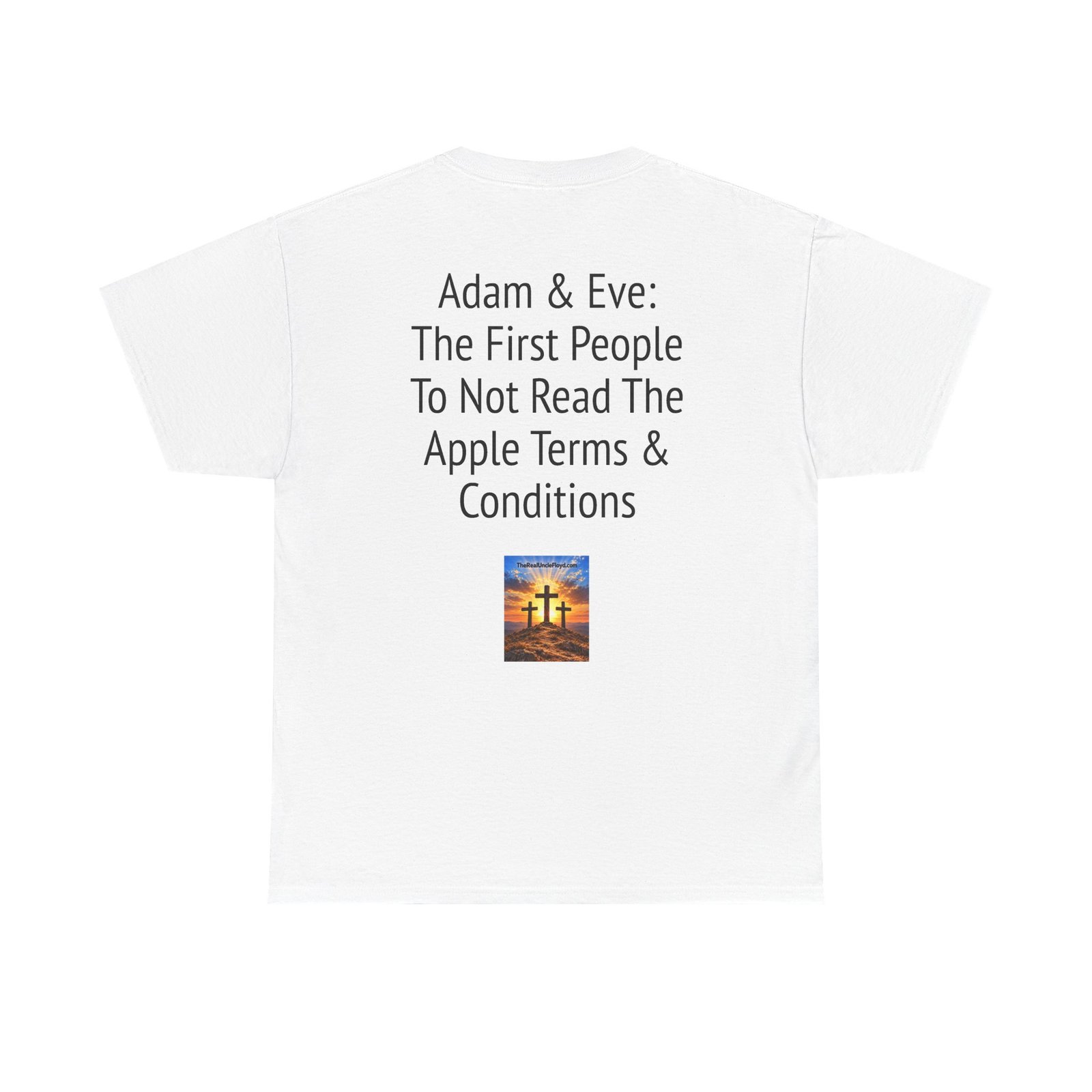Graphic Tee — "Adam & Eve: The First People To Not Read The Apple Terms & Conditions" - Image 10