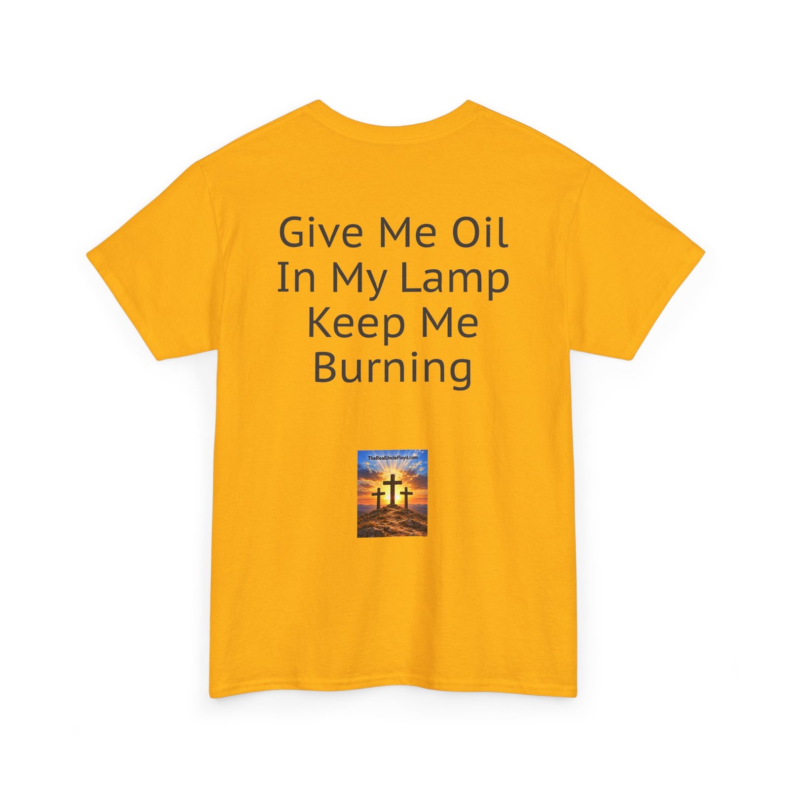 Graphic Tee — "Give Me Oil In My Lamp Keep Me Burning" Inspirational Back-Print T-Shirt - Image 18