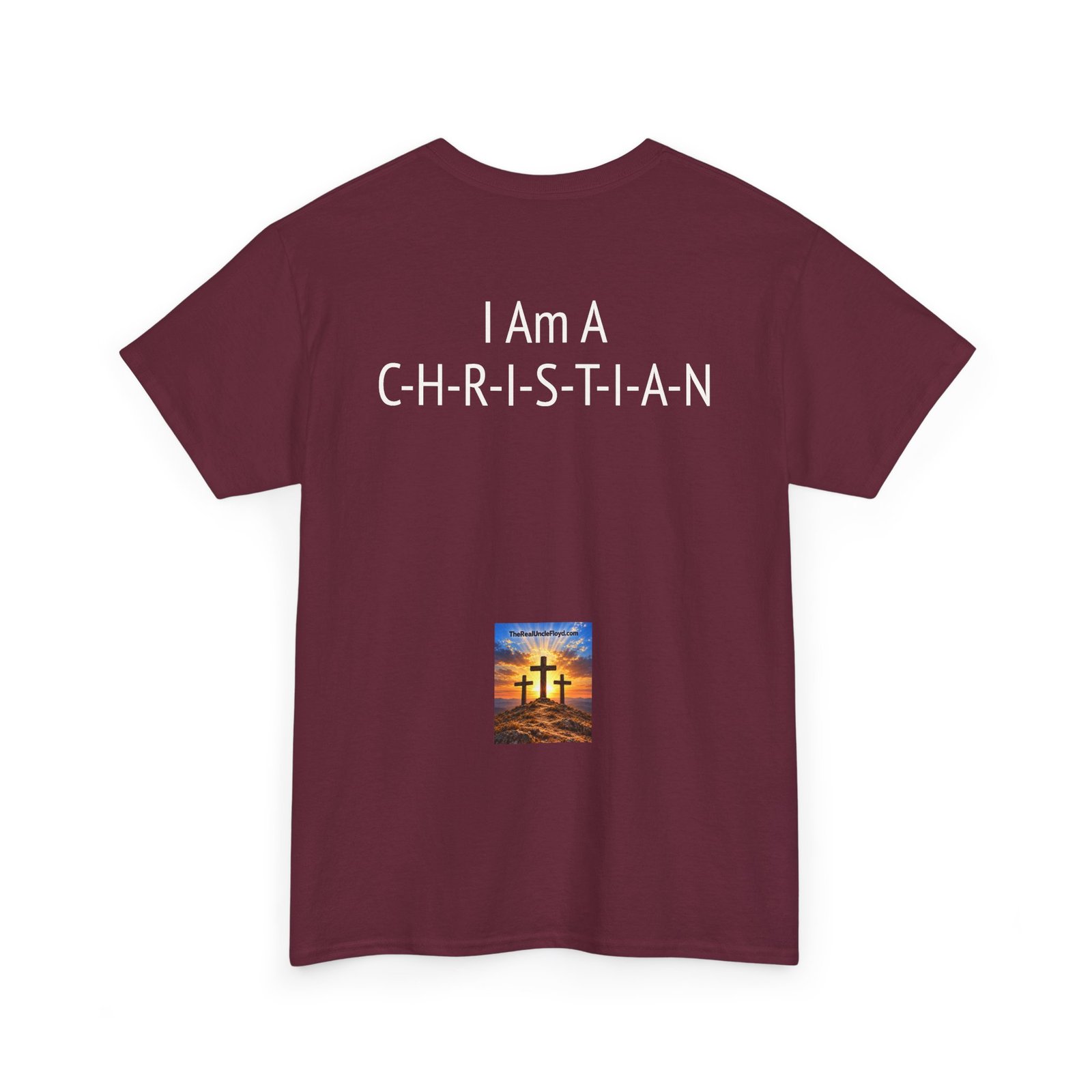Copy of Christian Statement Tee – “I Am A C-H-R-I-S-T-I-A-N” Back Print - Image 14