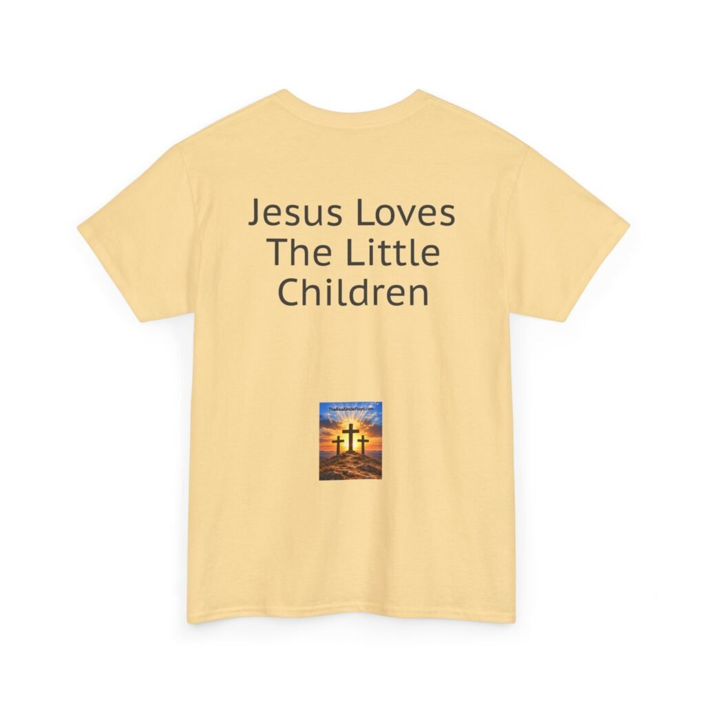 Christian T-Shirt - "Jesus Loves The Little Children" Back Print Tee