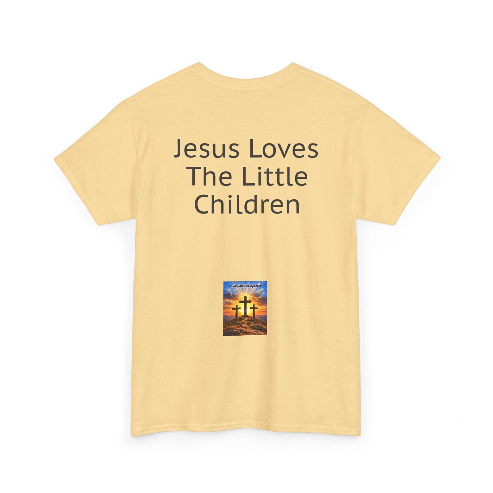 Christian T-Shirt - "Jesus Loves The Little Children" Back Print Tee