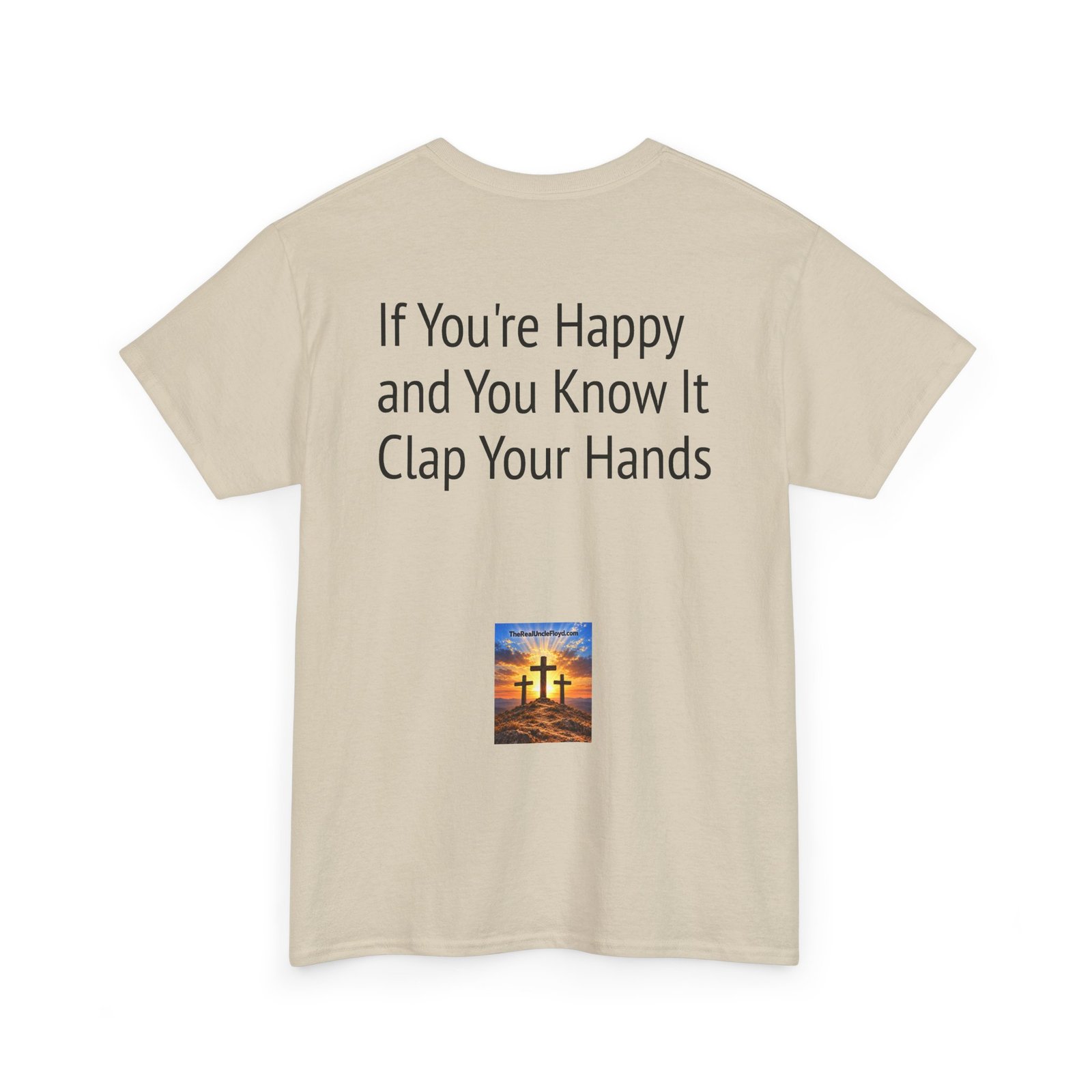 Graphic Tee — "If You're Happy and You Know It Clap Your Hands" Back Print - Image 14
