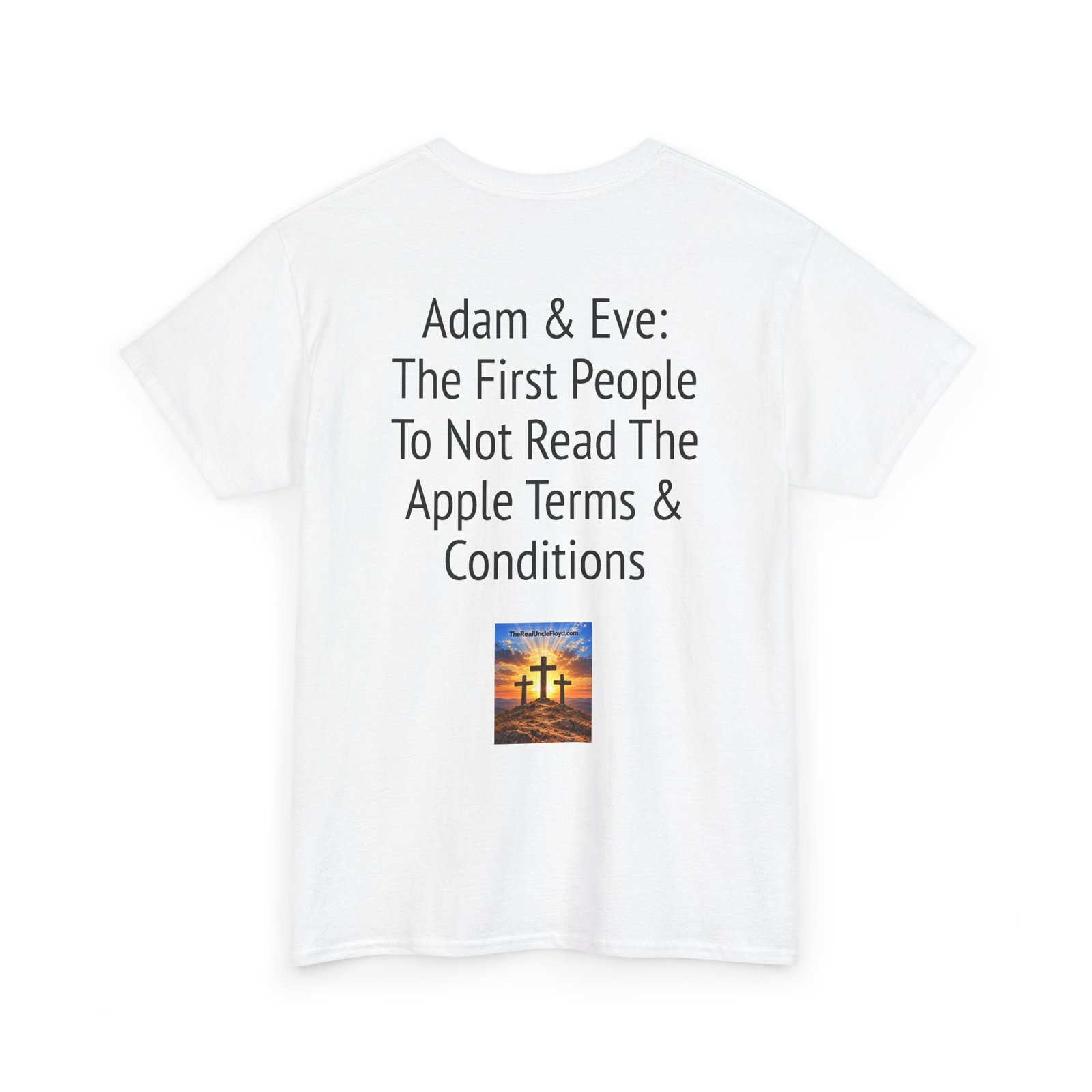 Graphic Tee — "Adam & Eve: The First People To Not Read The Apple Terms & Conditions" - Image 12