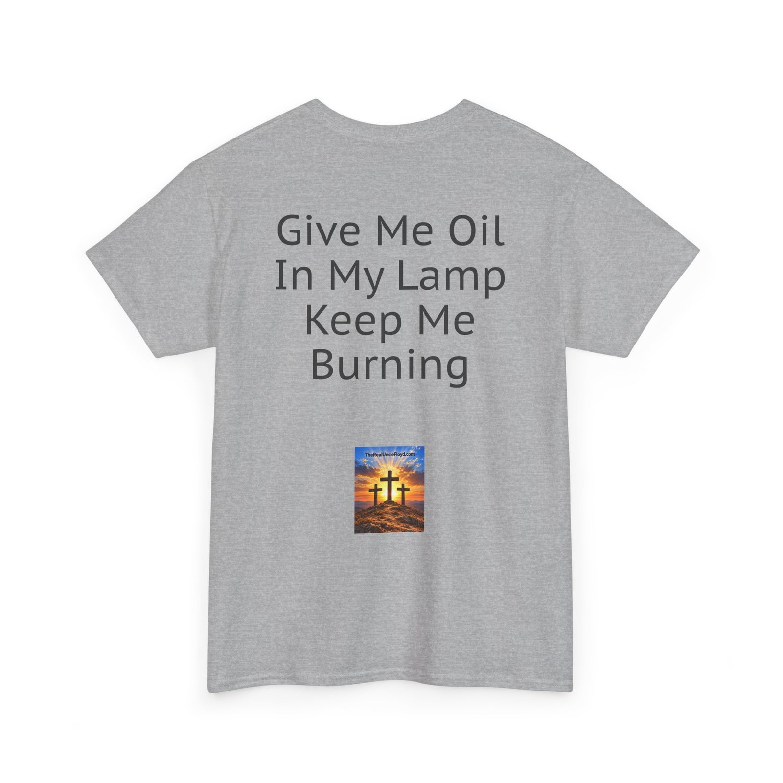 Graphic Tee — "Give Me Oil In My Lamp Keep Me Burning" Inspirational Back-Print T-Shirt - Image 14