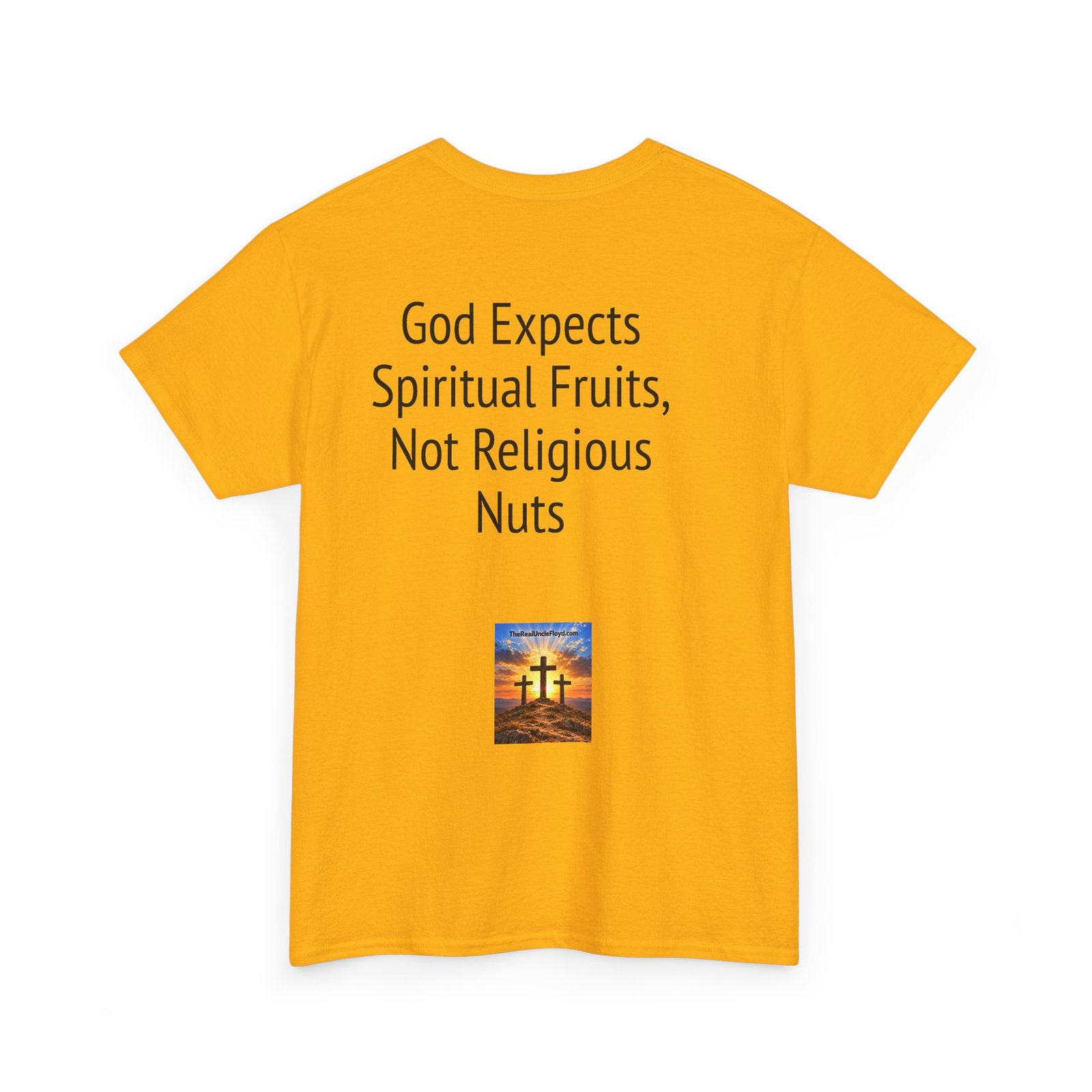 Christian Graphic Tee - "God Expects Spiritual Fruits, Not Religious Nuts" Inspirational Faith Shirt - Image 5
