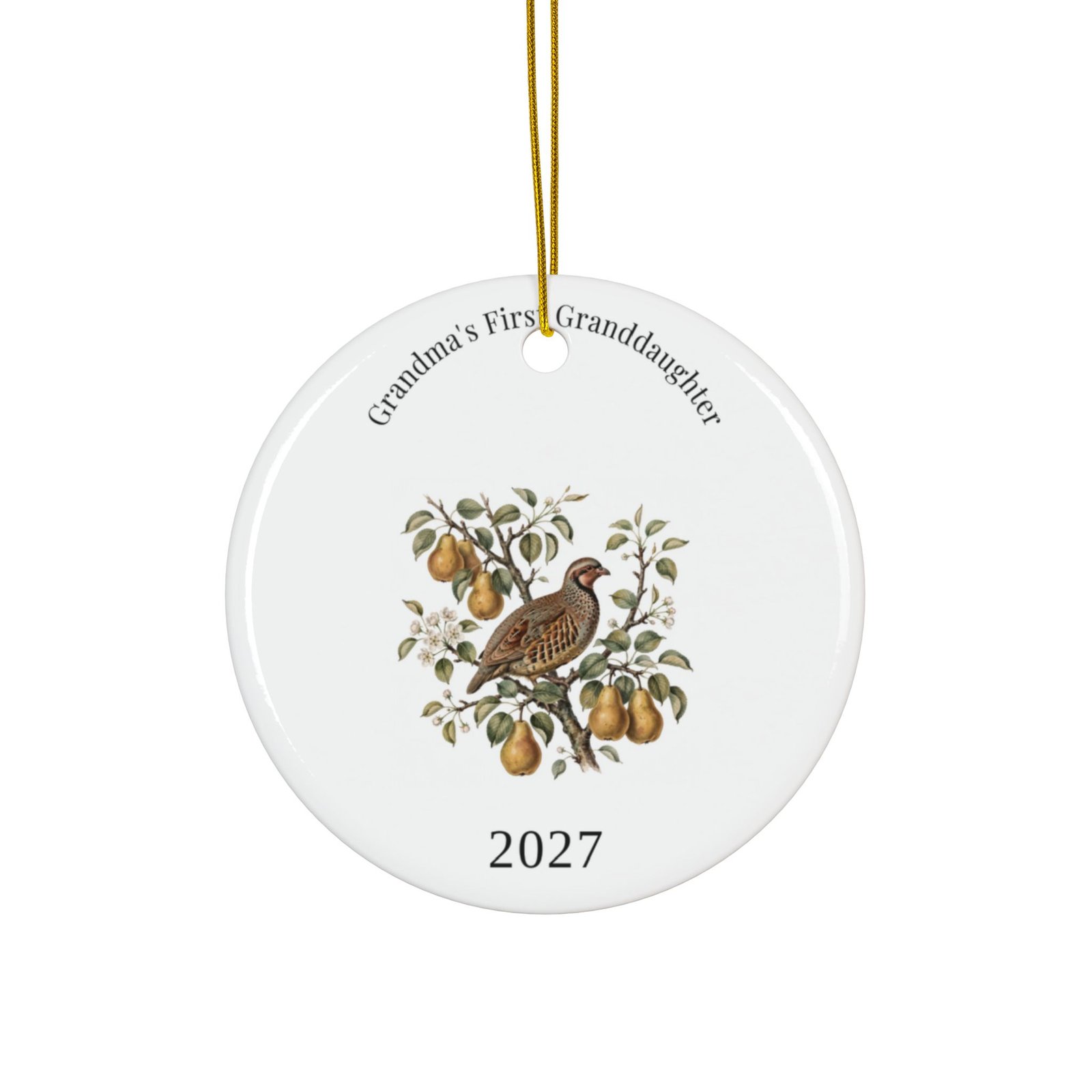 Grandma's First Granddaughter 2027 Ornament