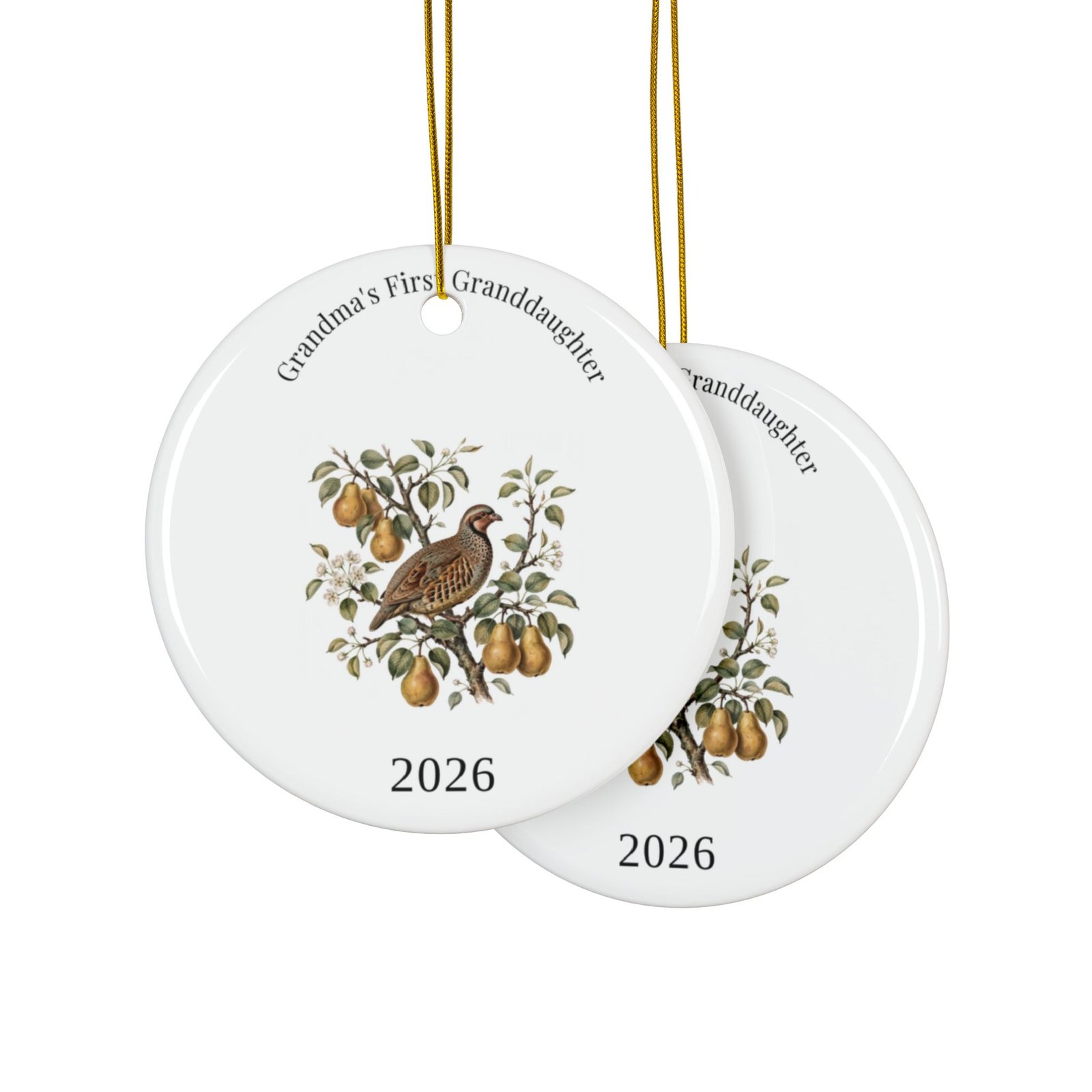 Grandma's First Granddaughter 2026 Ornament - Image 2