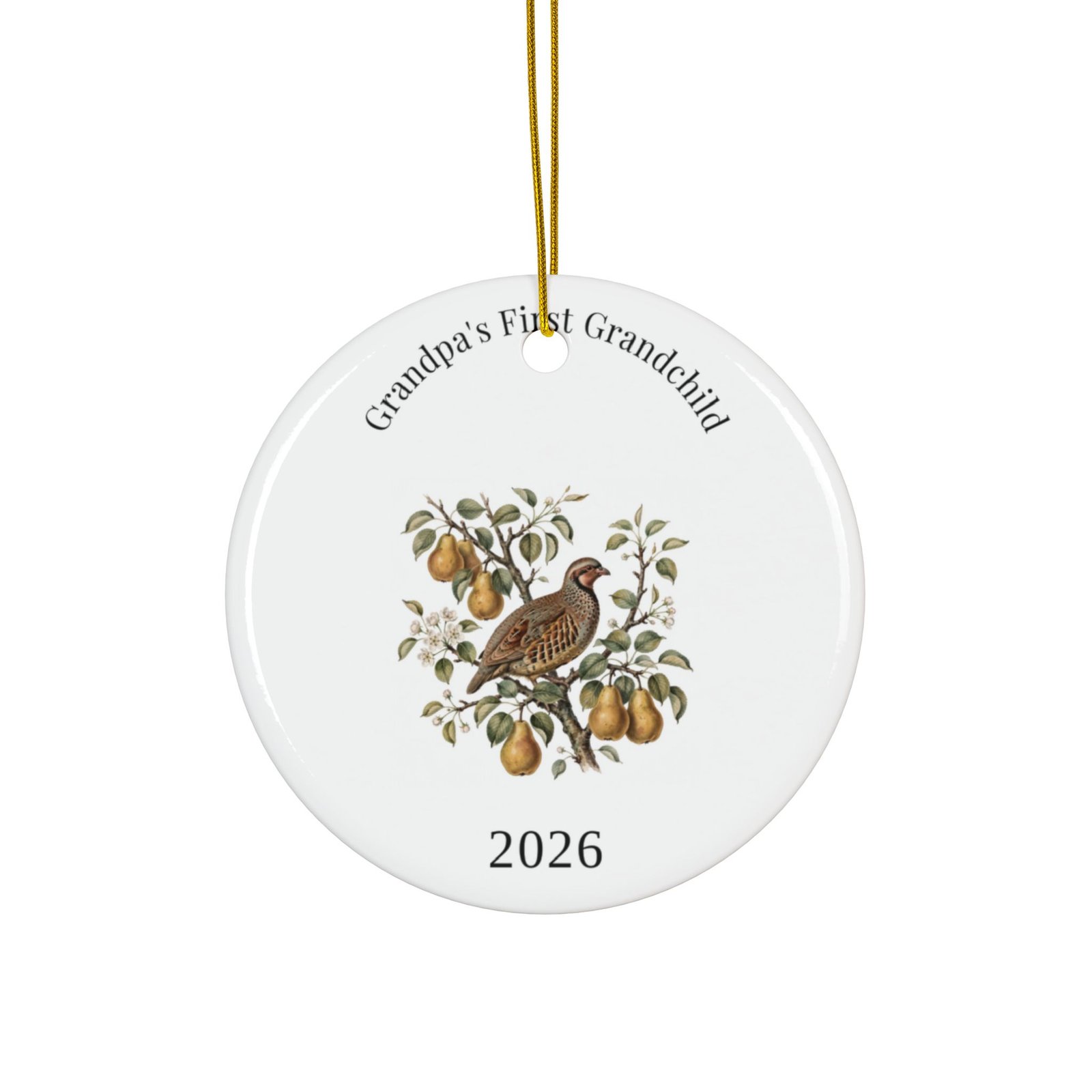 Grandpa's First Grandchild 2026 Ornament
