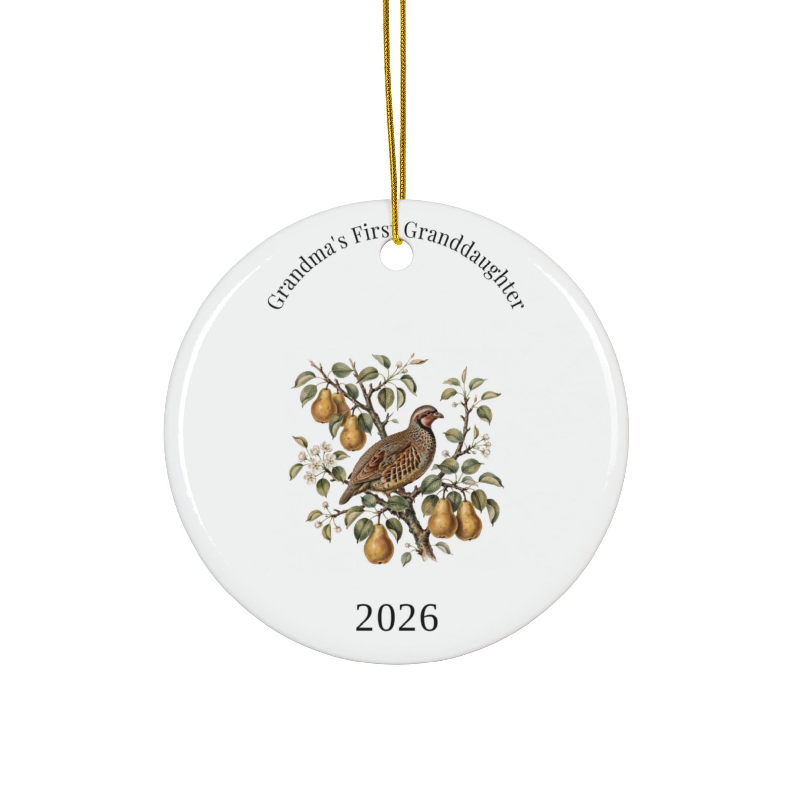 Grandma's First Granddaughter 2026 Ornament