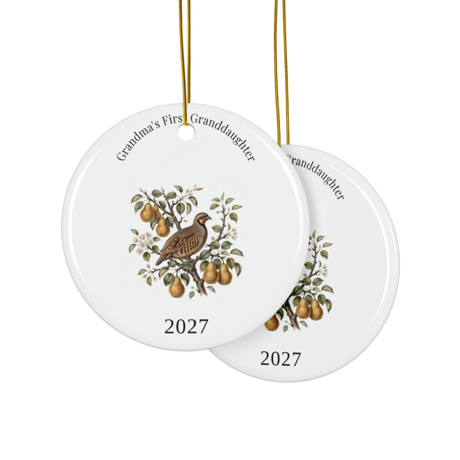Grandma's First Granddaughter 2027 Ornament - Image 2