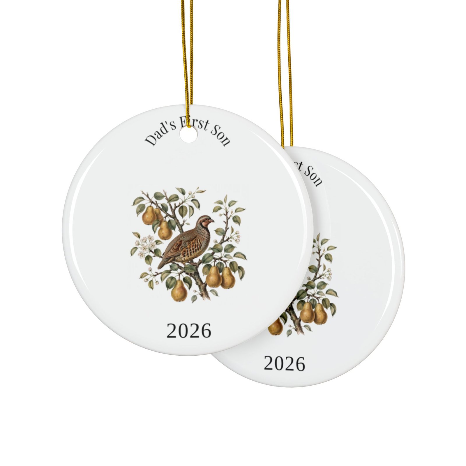 Dad's First Son 2026 Ornament - Image 2