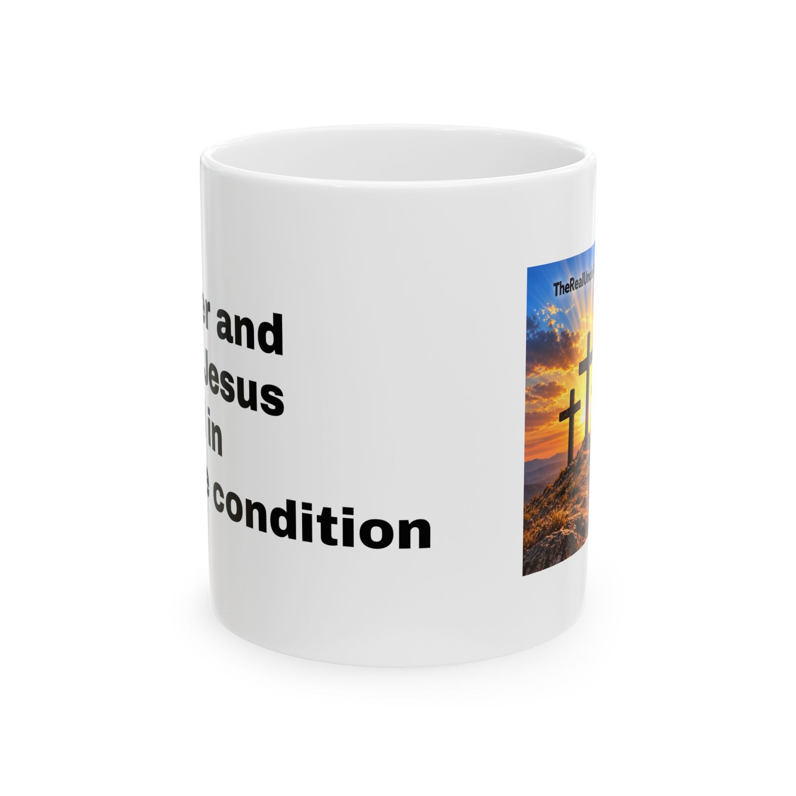 Mother and Baby Jesus Found in Stable Condition Mug - Image 2